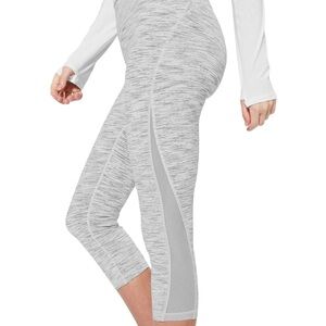 Lululemon Train Times Crop Pants Leggings Womens 4 Small Space Ice Grey Alpine